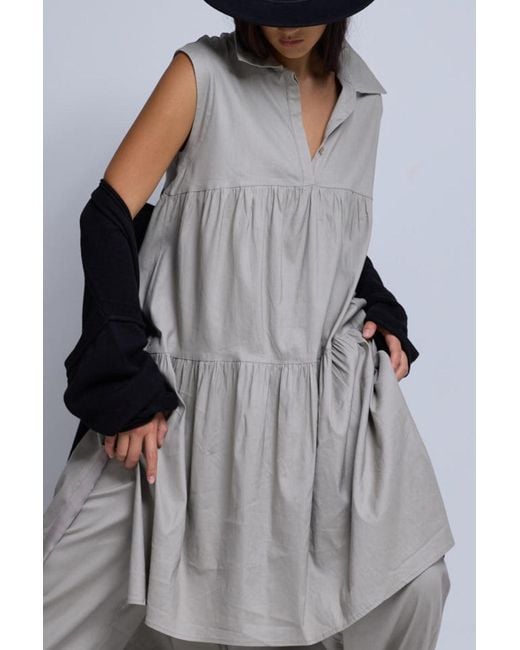 Dref White Neutrals Campari Linen Dress