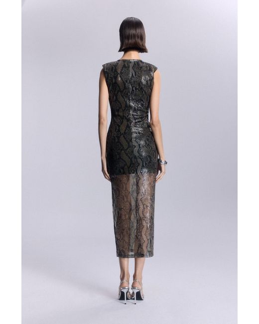 No'design Brown Borgia Cut-Out Long Dress