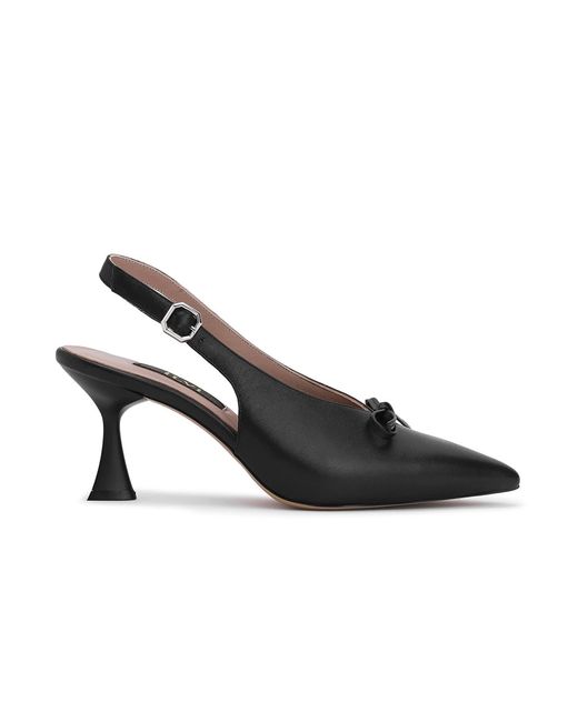 Ilvi Black Vyver Leather Heeled Sandal