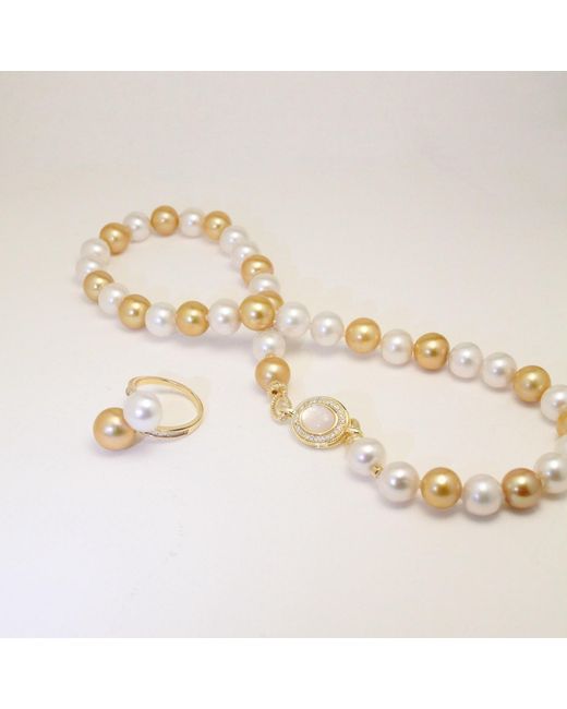 Ninemoo Metallic Still Life Pearl Ring
