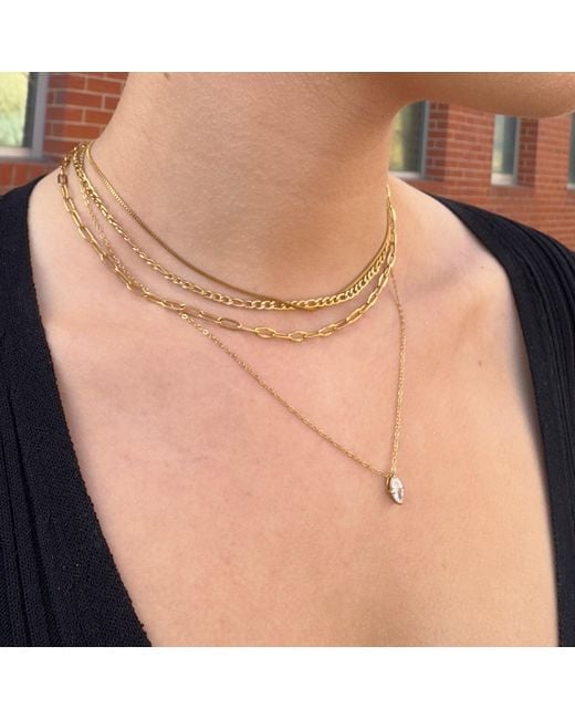 Evie Jewelry Metallic Skyline Waterproof Crystal Pendant Necklace