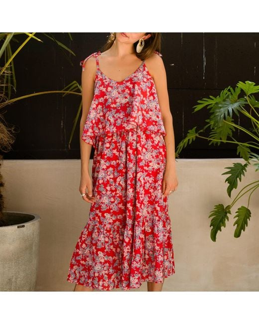 Em & Shi Pink Colour Me Love Tie Up Dress