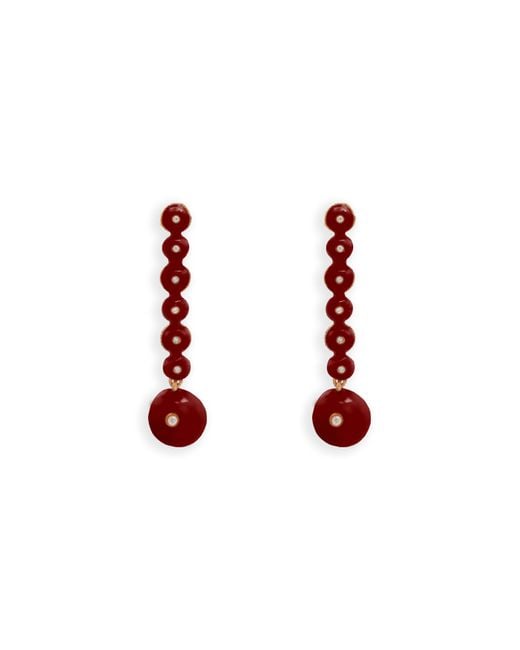 Lavani Jewels Red Hibiscus Earrings