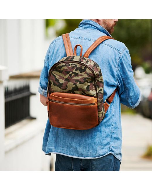 VIDA VIDA Brown Camo & Leather Backpack - Camo