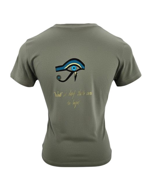 Madison Maison Green Evil Eye Khaki T-Shirt