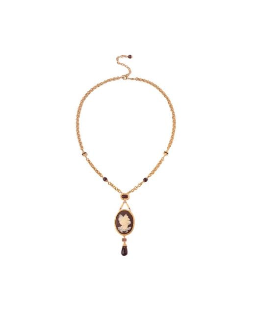 Retro Chic Metallic Roman Goddess Necklace