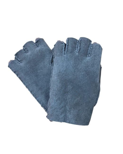 Owen Barry Blue Fingerless Gloves Cromita
