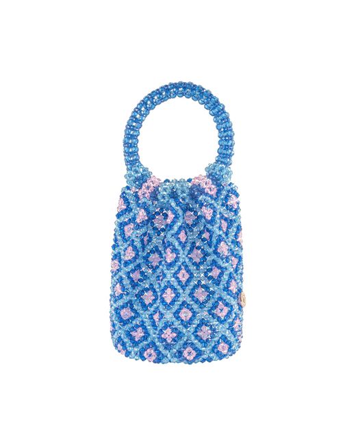 Tillie Beads Blue Bubblegum Splash Bucket Bead Bag