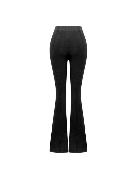 Pcfg Black Acid Washed Flare Sweatpant