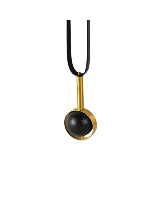 Svetlana Vukov Black Tube Sphere Necklace