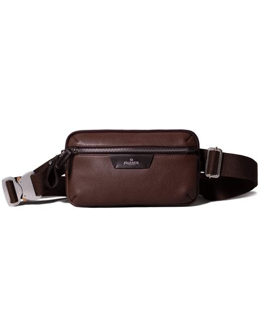 Harber London Brown Venture Sling Bag for men