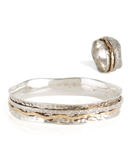 Charlotte's Web Jewellery Metallic Aura Magic Spinning Ring & Bangle Gift Set