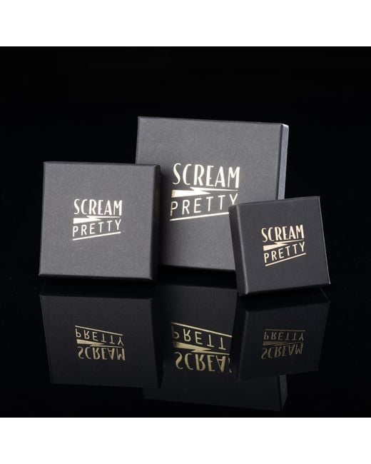 Scream Pretty Yellow Mosaic Chunky Huggie Hoop Earrings