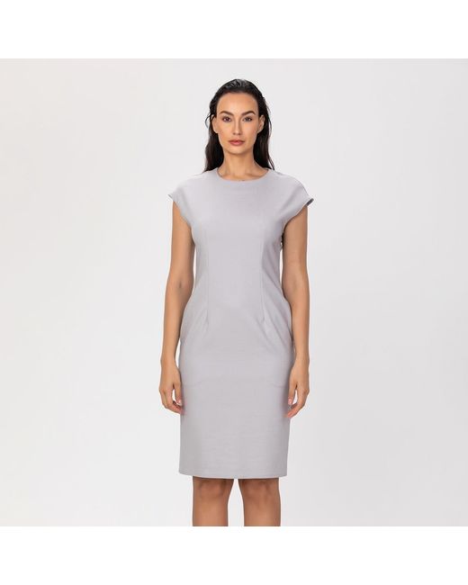 Smart and Joy Gray Neutrals Minimalist Tailor Dress