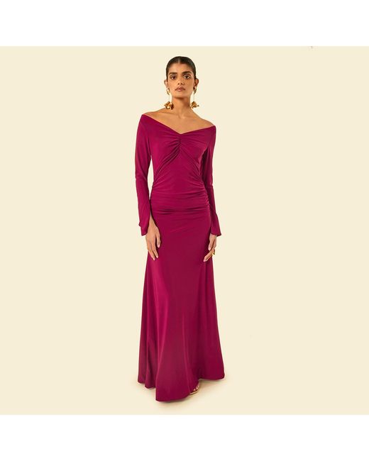 Celestine & Mae Purple Maldau Maxi Dress