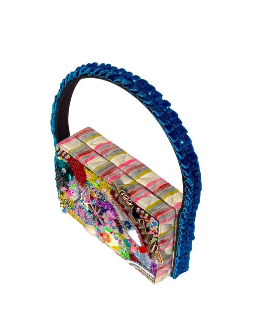 Simitri Blue How Bazaar Clutch Bag