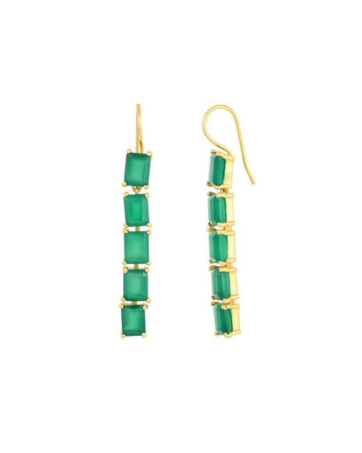 Opium Jewels Green Baguette Cut Droplets