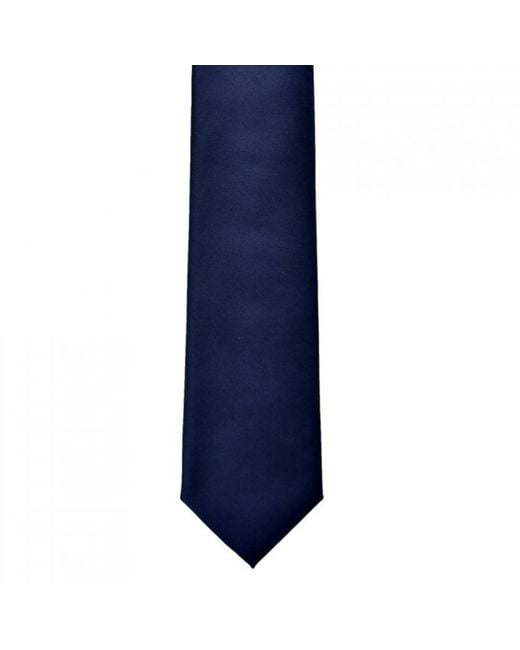 DAVID WEJ Blue Plain Woven Tie – for men