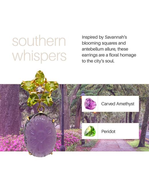Bounkit Purple Savannah Earrings Push Back
