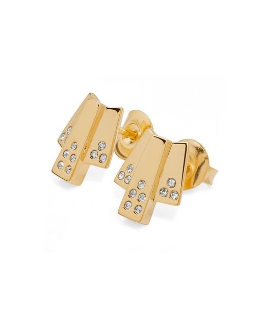 Lucy Quartermaine Metallic Triple Layer Studs