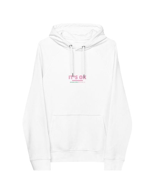 Anchor and Crew White Five It's Ok Editions Organic Cotton Hoodie for men