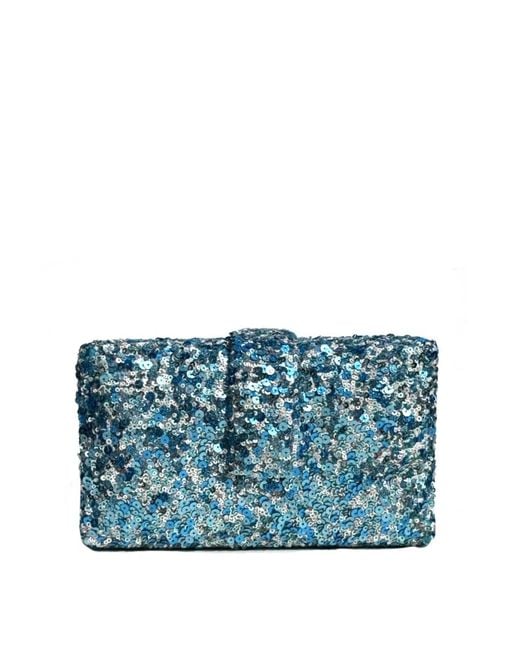 Simitri Blue Snowflakes Kitsch Clutch
