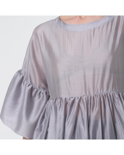 Metamorph Blue Oversize Sheer Tunic