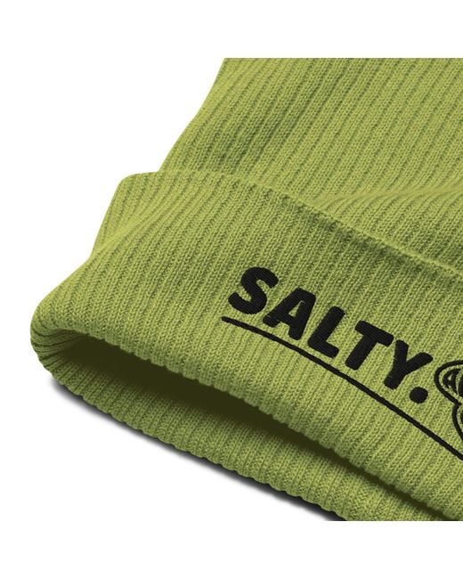 Anchor and Crew Green Leaf Salty Gen. Organic Cotton Embroidered Beanie for men