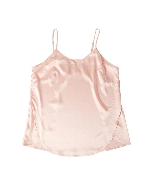 Soft Strokes Silk Pink Pure Mulberry Silk Petal Camisole, V Neck Spaghetti Strap Silk Charmeuse