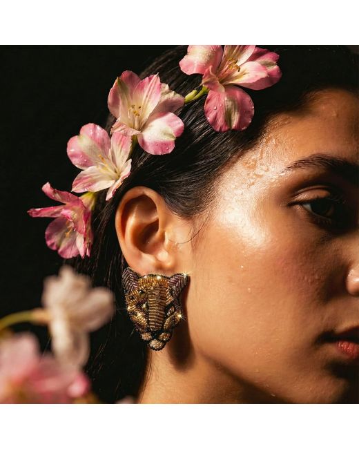 Simitri Brown Cheetah Earrings