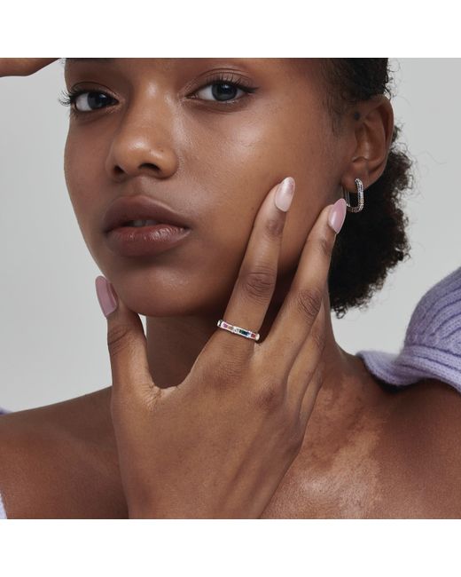 Shabella Nyc Metallic Stack Ring