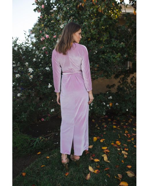 Jennafer Grace Purple Lily Velvet Twist Dress
