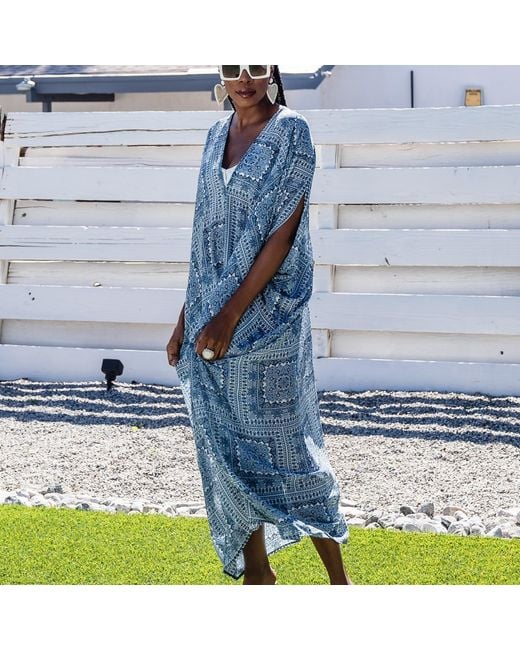 Jennafer Grace Blue Tahoe Caftan