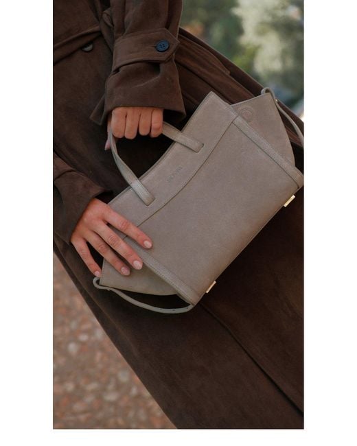 Saonara Brand Gray Mini Shopping Suede Limited Edition