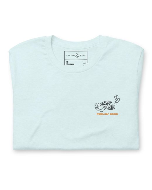 Anchor and Crew Blue Ice Lemon Fresh Dial-A-Local Organic Cotton T-Shirt