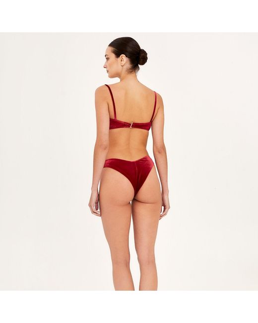 Aguaclara Red Rouge Front Knot Top