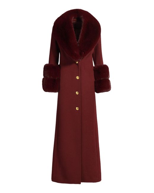 Hortons England Red Huntington Burgundy Cashmere Coat