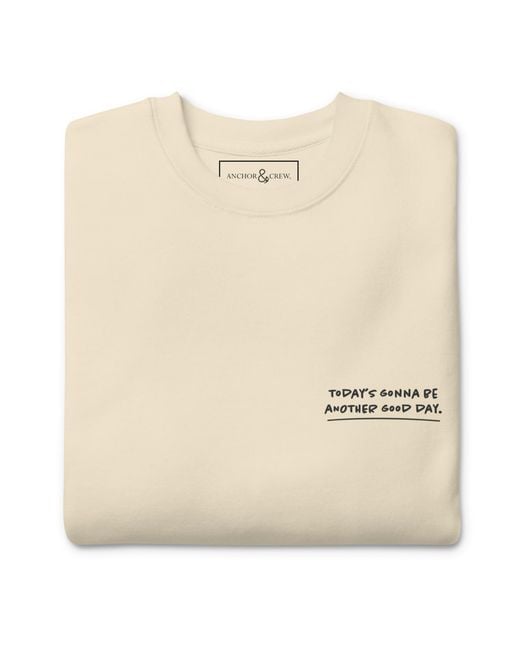 Anchor and Crew White Neutrals Bone Octopus Another Good Day Cotton Blend Sweatshirt