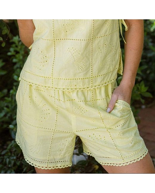 SUNSHINE TIENDA Yellow Lemonade Shell Coco Short