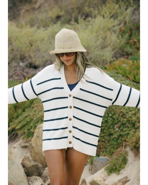 Ellsworth & Ivey Natural Elizabeth Knit Cardigan