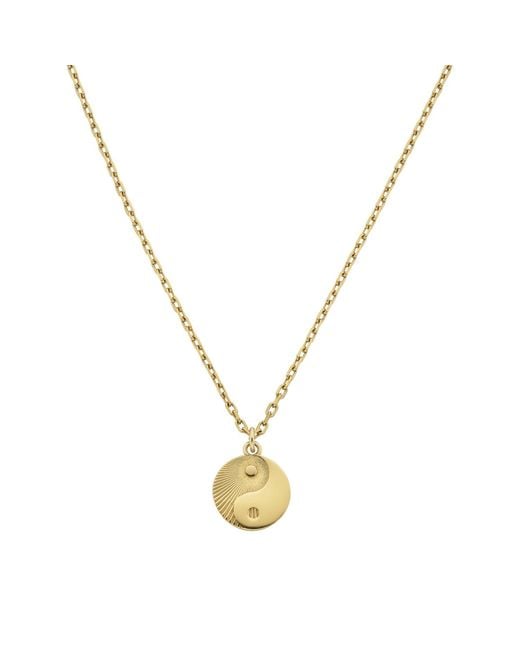 Zoe & Morgan Metallic Yin Yang Necklace