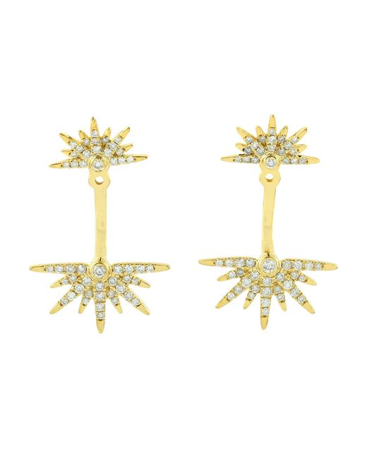Artisan Metallic Diamond Ear Jacket Earrings