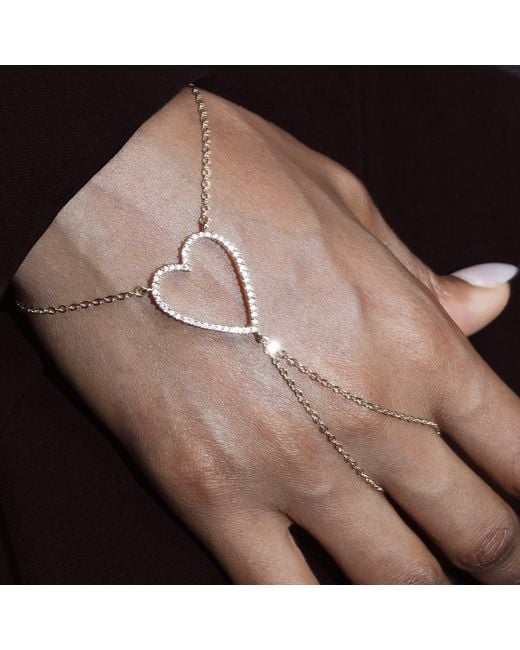 Studio Baloge White Coeur Hand Chain