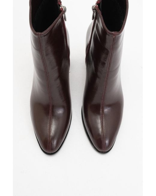 Prologue Shoes Brown Jewel Burgundy Cilt High Heel Boot