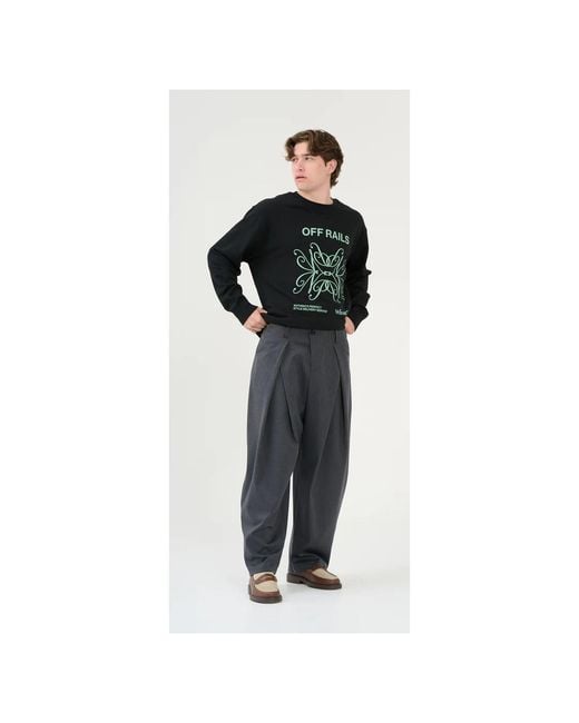 Win Out Blue Unconventional Suit Trousers for men