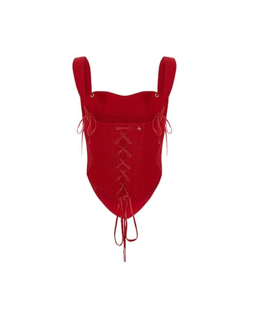 Pcfg The Broderie Anglaise Edit Structured Embroidered Corset