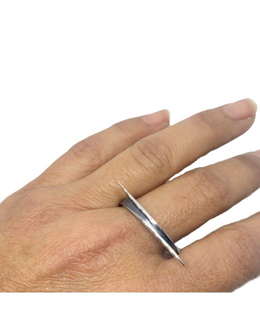 Tg-Jewellery by Tamara Gervasio Blue One Of A Kind Sterling Two-Way Ring for men