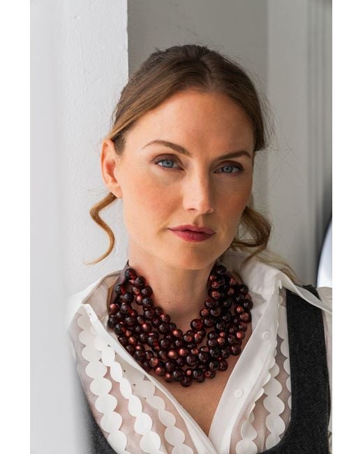 Fairchild Baldwin Red The Bubble Burgundy Necklace