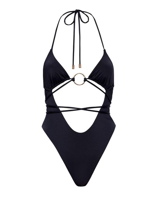 Kamari Swim LLC Blue Nora Criss Cross One Piece