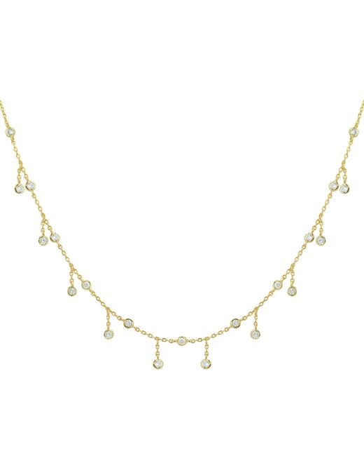KAMARIA Metallic Rain Drop Choker Necklace With Crystals